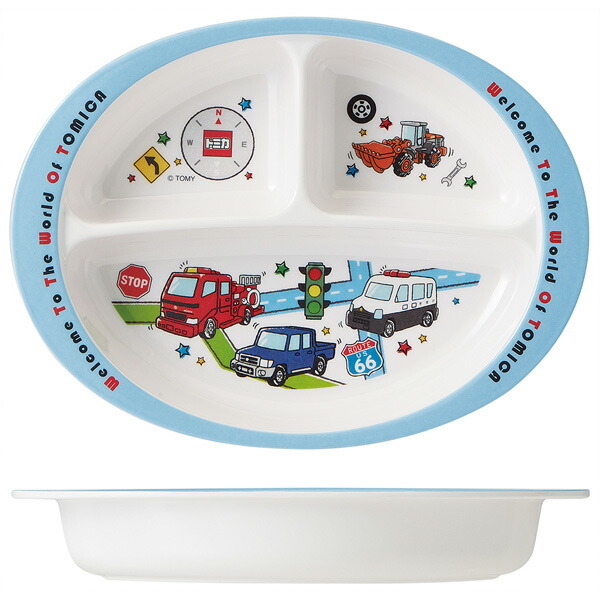 【Skater】Tomica Kids Melamine Lunch Plate 750ml M370