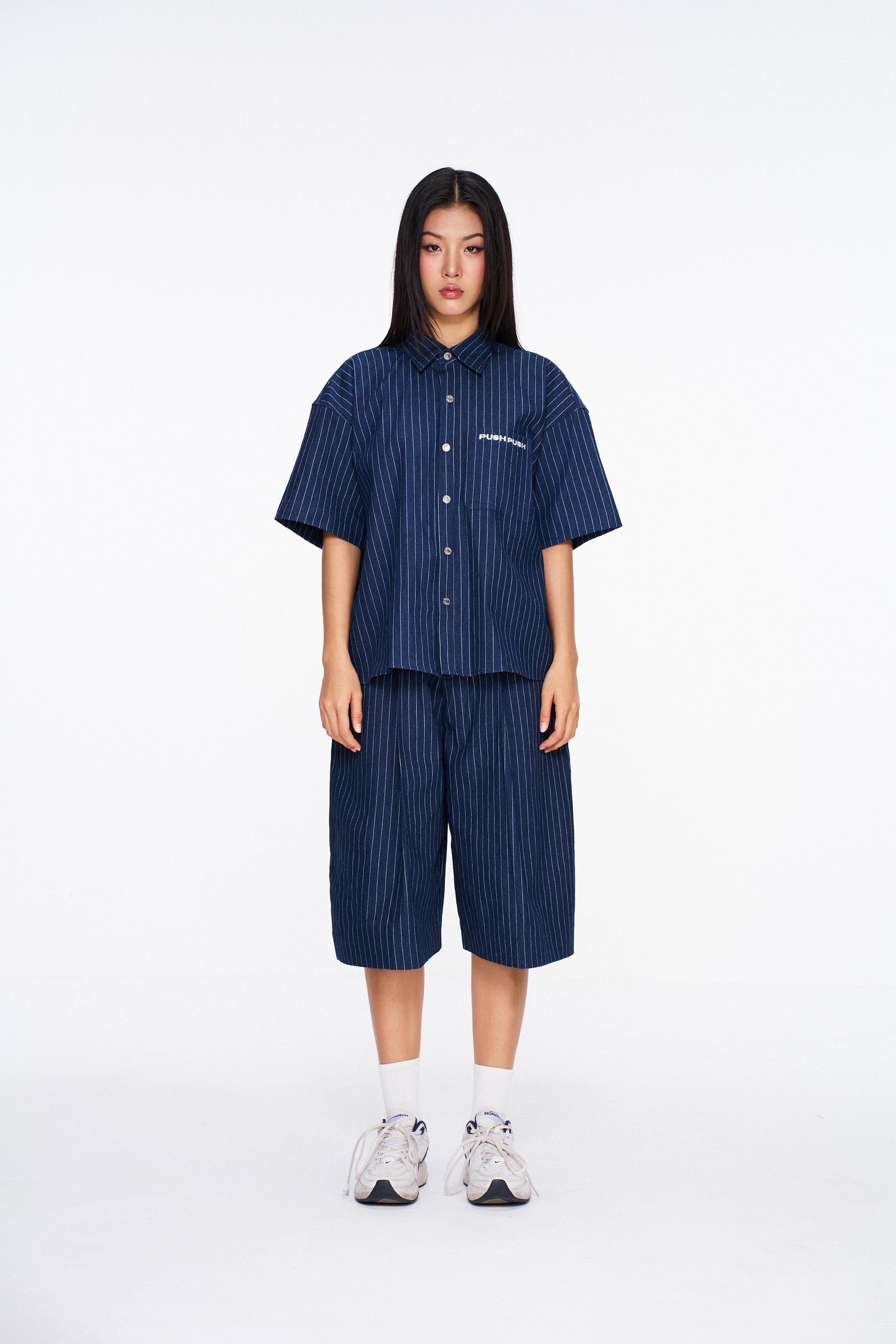 『越南連線🇻🇳』PushPush - 經典條紋短袖襯衫VEEV SHIRT