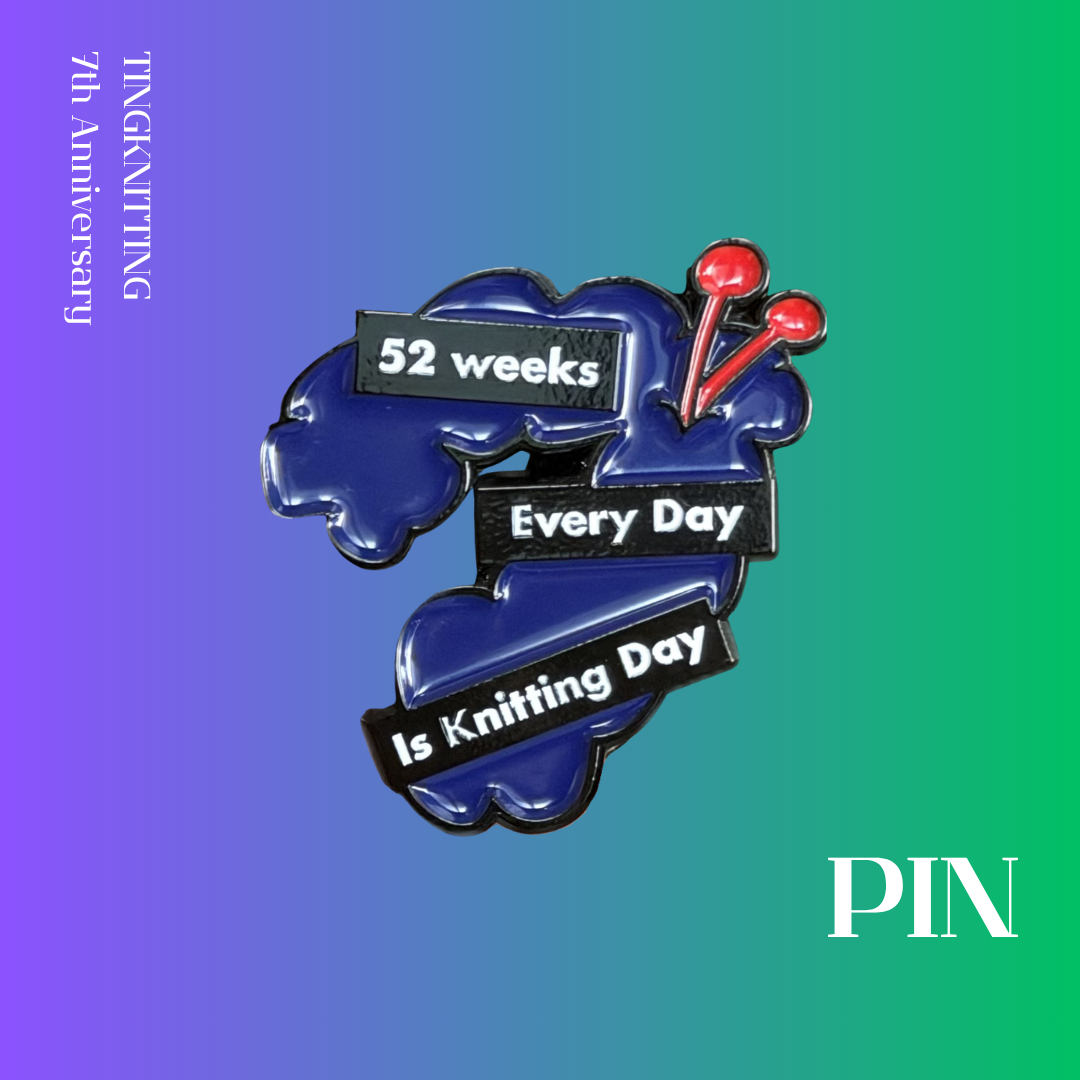 Every Day Is Knitting Day Pin -織物學