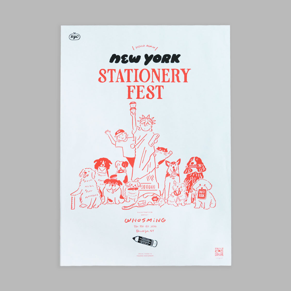 New York Stationery Fest 2026－Vintage Orange｜Poster