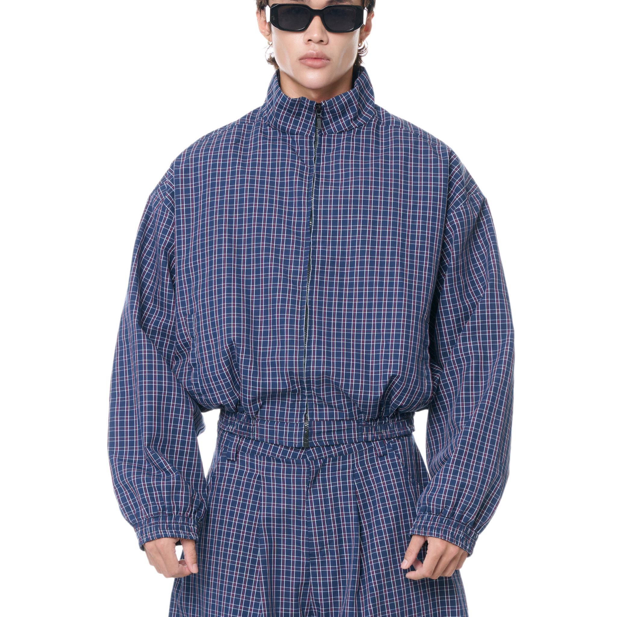 『越南連線🇻🇳』PushPush - 格紋立領短版外套GINGHAM ZIP JACKET
