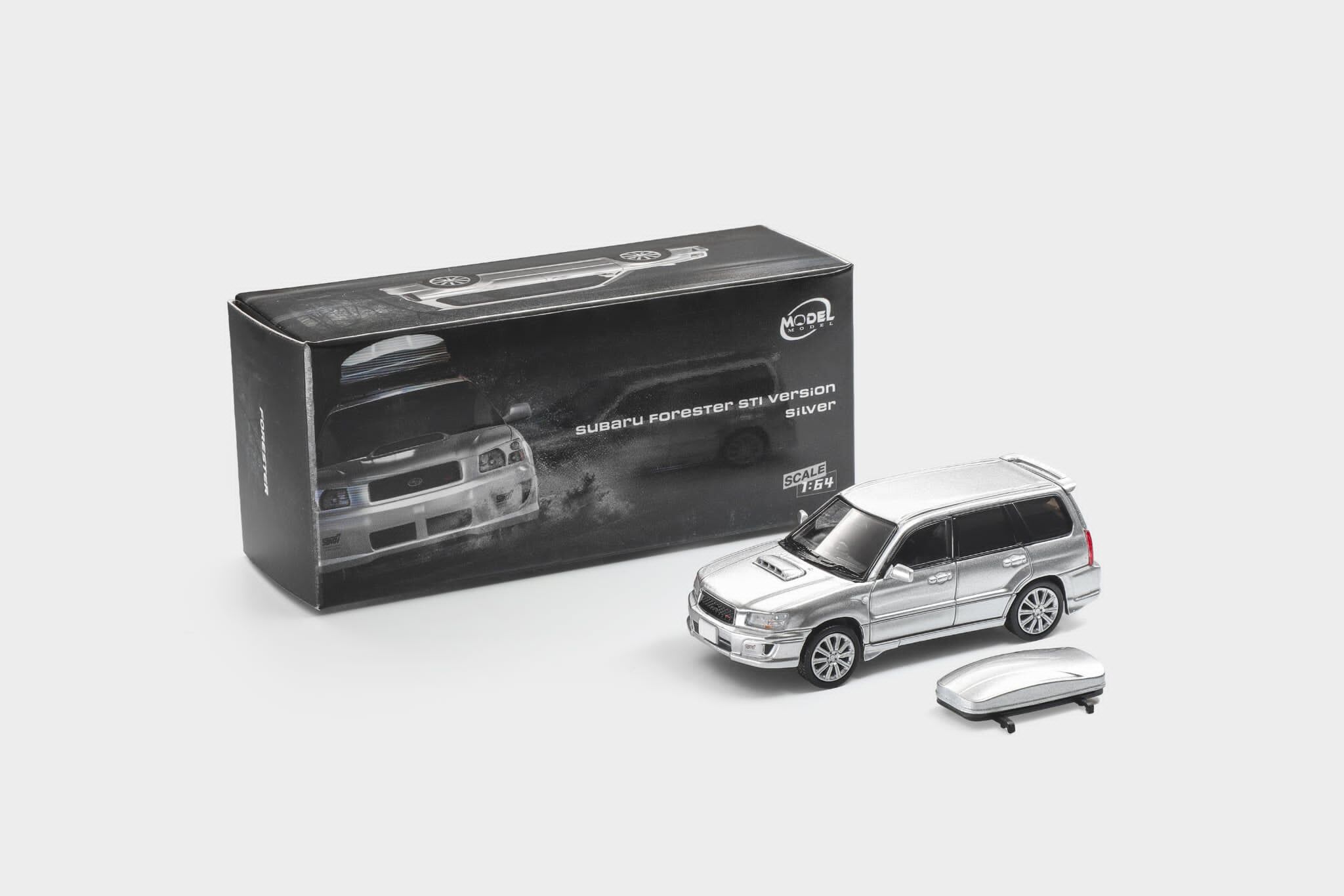 預訂:1/64 MODEL MODEL Subaru Forester STI Version Silver with Rooftop Cargo box ( MM64-SG9-004)