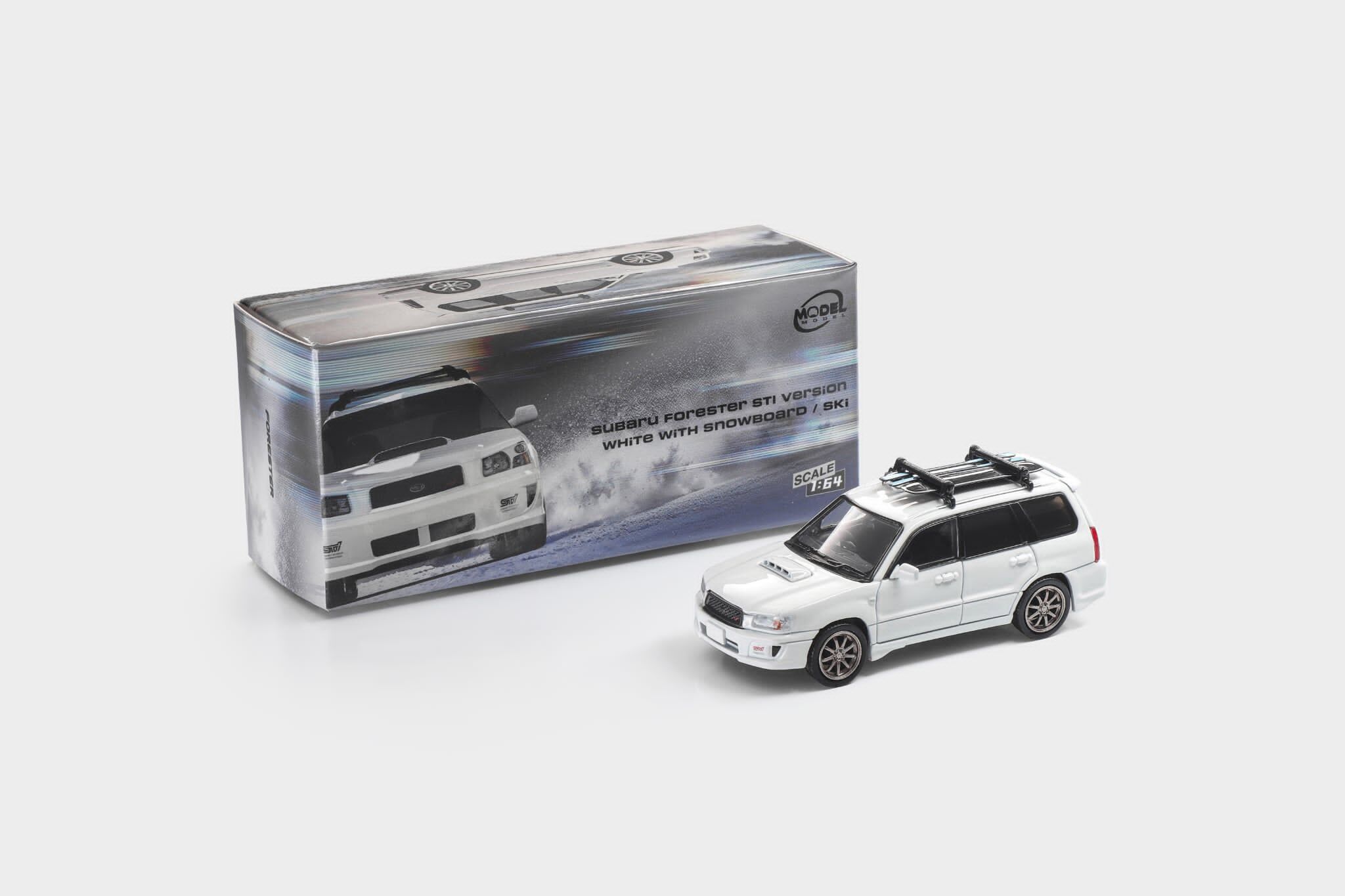 預訂:1/64 MODEL MODEL Subaru Forester STI Version White with Snowboard / Ski ( MM64-SG9-003)