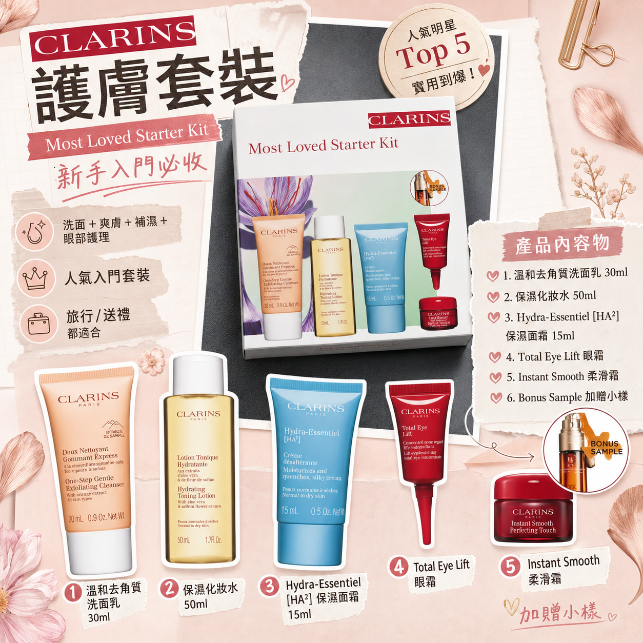 【現貨】LX031931 CLARINS 護膚套裝