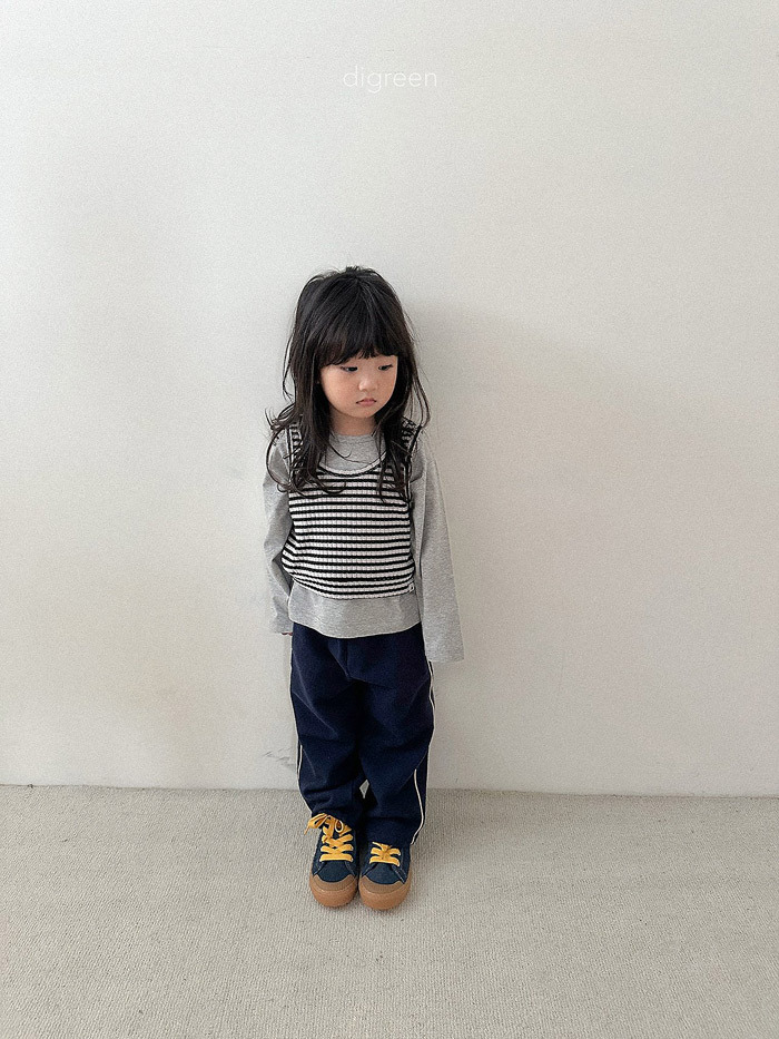 正韓秋Digreenkids 兩色線條運動褲