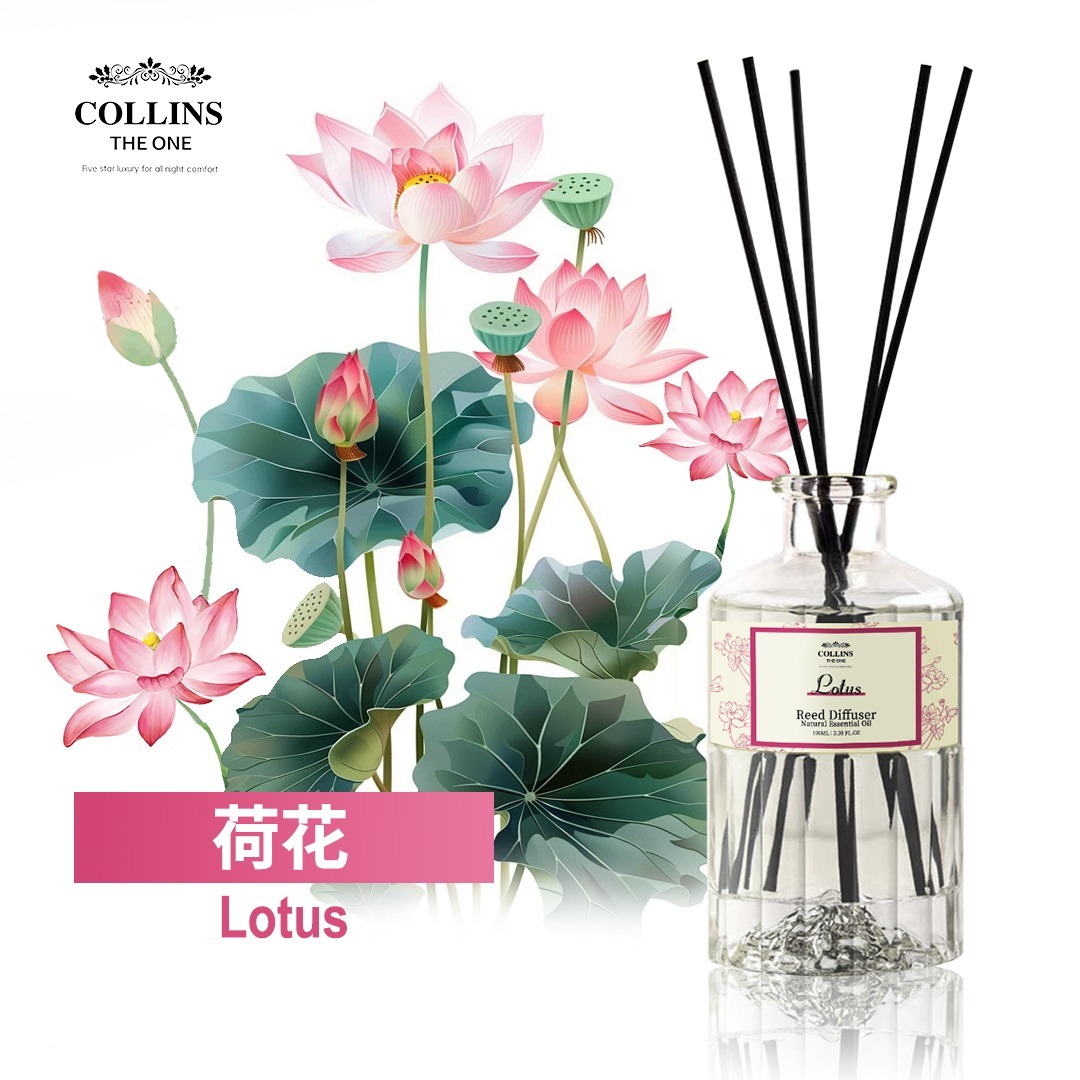 Collins 純天然精油香薰擴香瓶 100ml-荷花(Lotus)