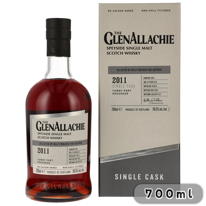 The GlenAllachie 12 Years 2011 Single Cask #5358 Tawny Port Single Malt Whisky 700mL