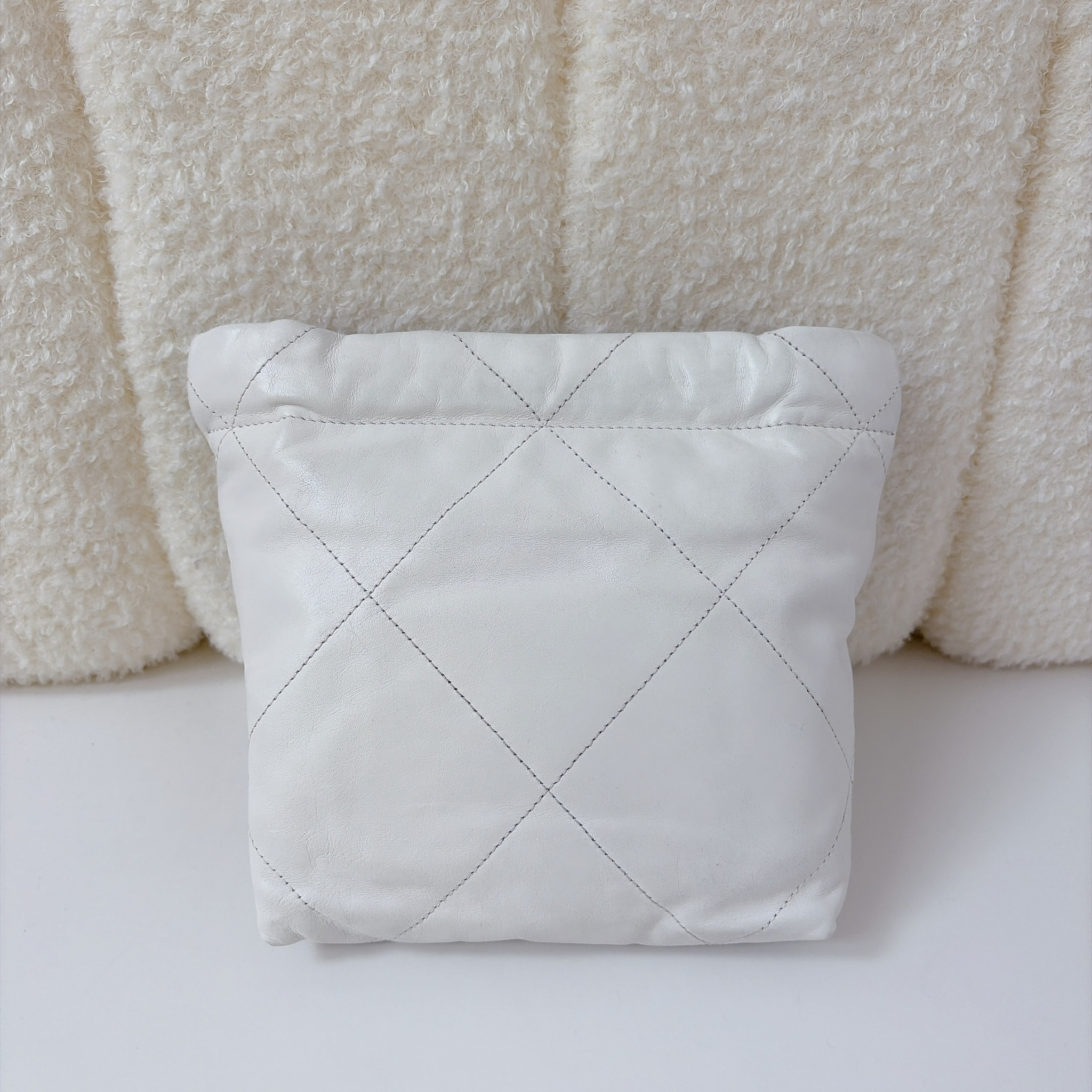 Chanel 22 Mini Handbag - White / Iridescent Rainbow HW