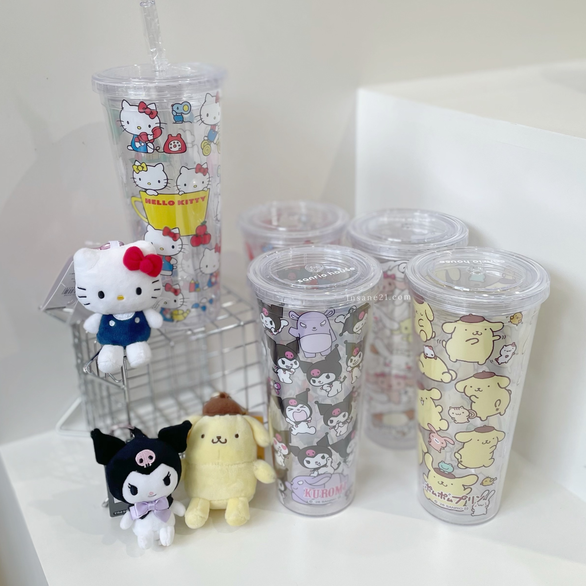 SANRIO HOUSE HELLO KITTY 滿版印花 透明吸管杯 塑膠 600ML 三麗鷗 多款角色 盒子