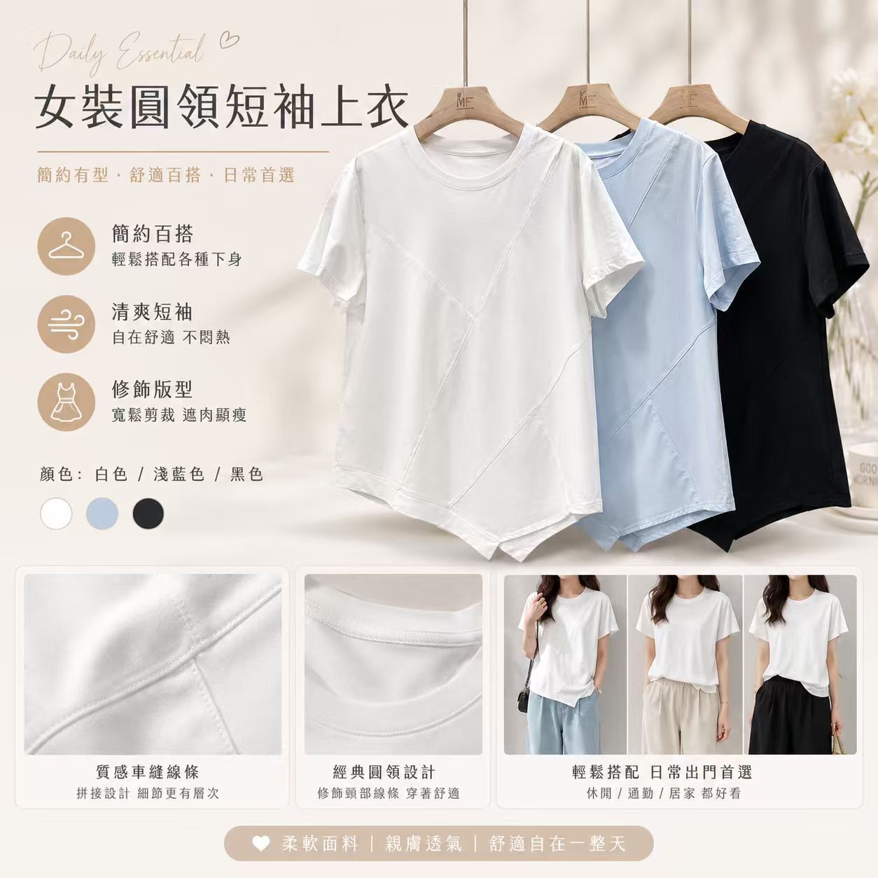 【現貨】LX0516100 女裝圓領短袖上衣