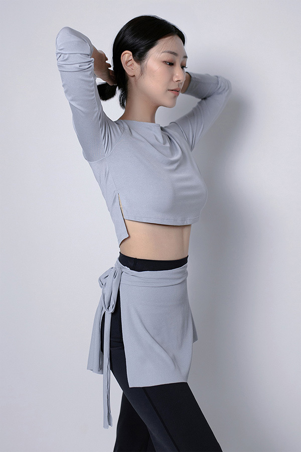 韓國 Messiah【MES-Ribbed Skirt 綁帶片裙】