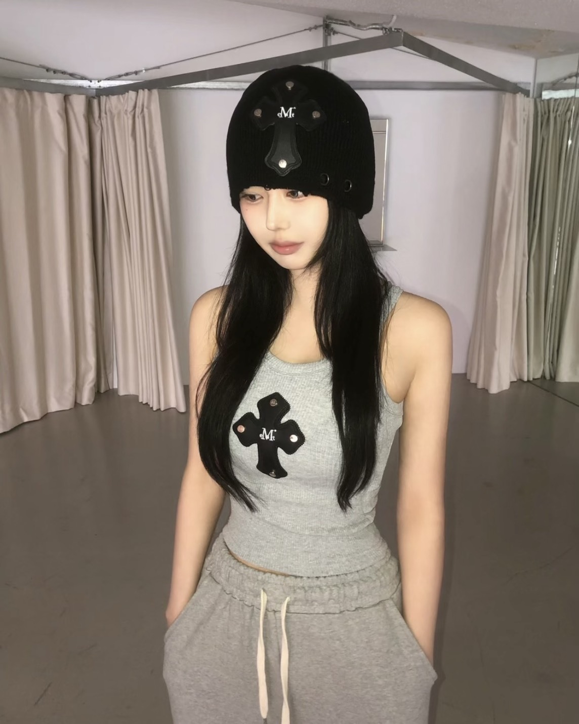 Mucent Theo Cross 十字架 皮革 貼片 無袖 背心 四色