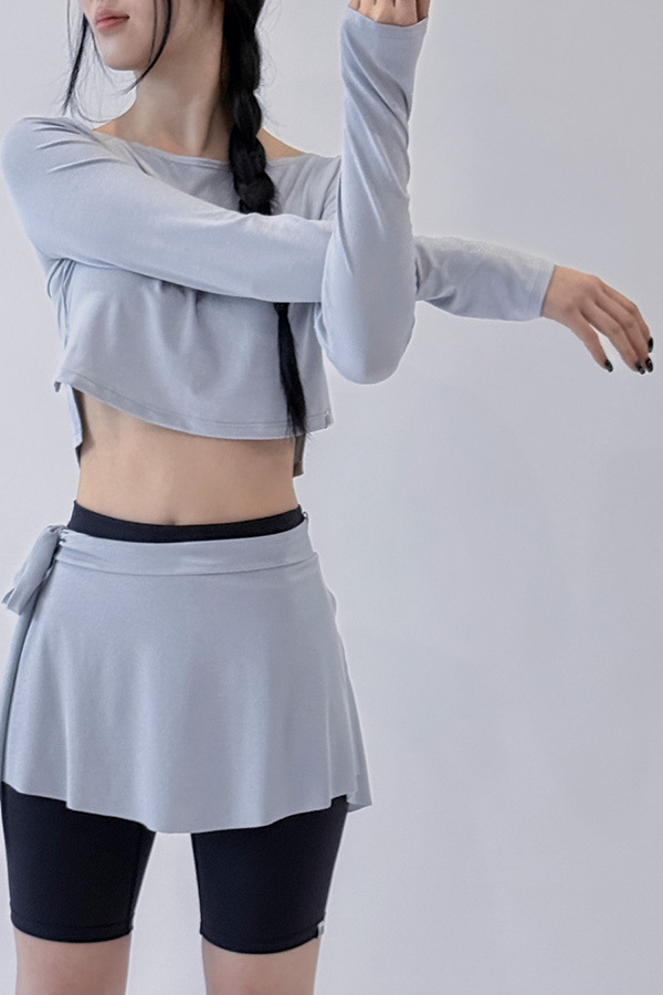 韓國 Messiah【MES-Ribbed Skirt 綁帶片裙】