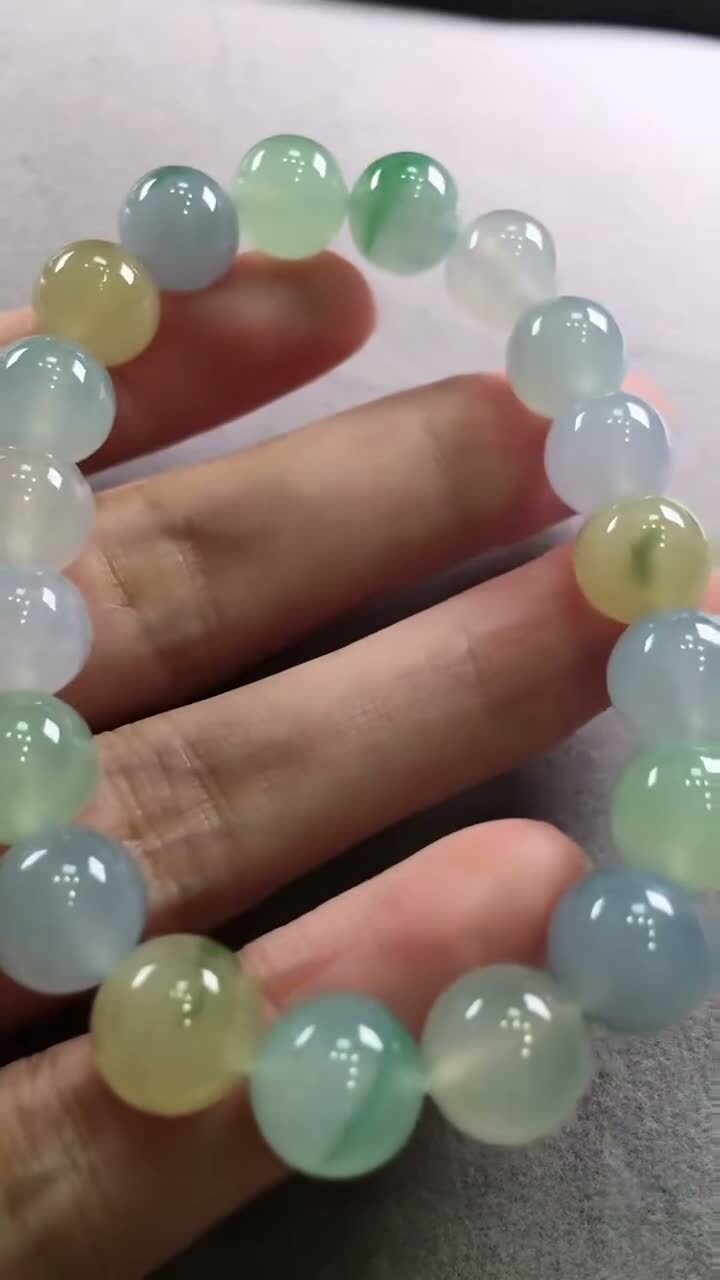 翡翠糖果手串 (10mm直徑),天然翡翠A玉, 緬甸玉, Jade, Jadeite