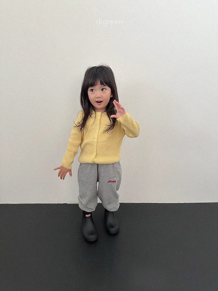 正韓秋Digreenkids 兩色刺繡字母運動褲