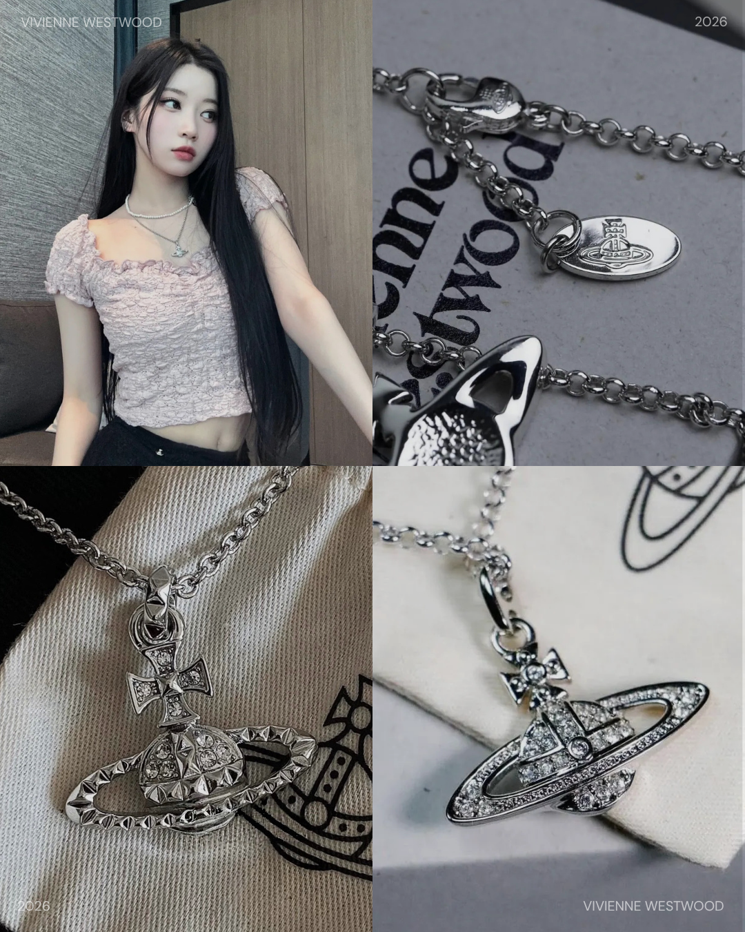 【逢甲 FUZZY】<限時預購> VIVIENNE WESTWOOD 薇薇安 土星 星球浮雕吊墜 項鍊