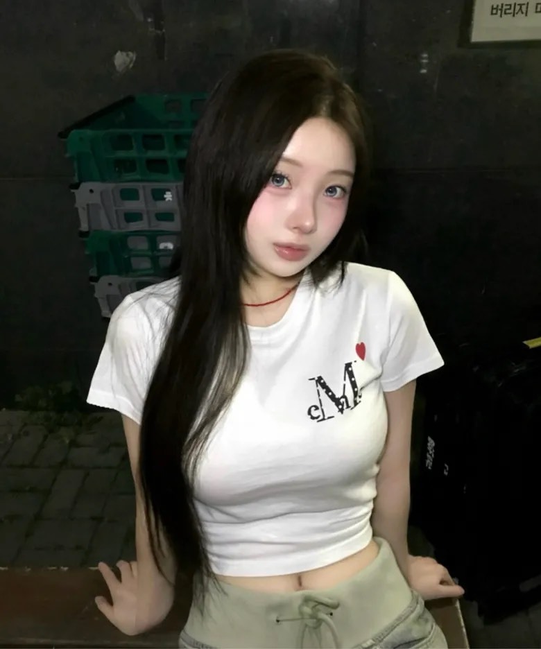 Mucent Lovrits 愛心 波點 標誌 圓領 短版 短袖 兩色