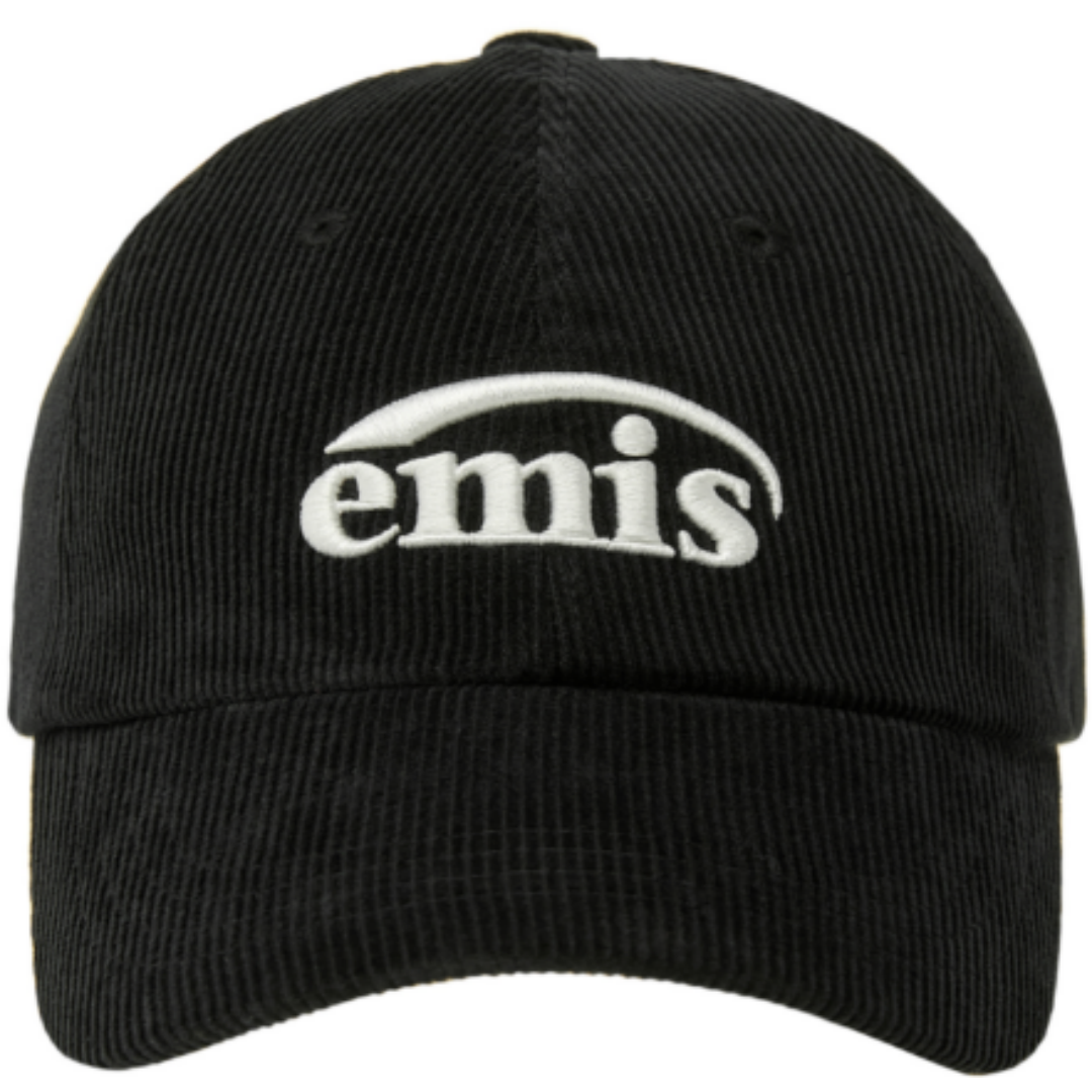HKCG0723-012 NEW LOGO CORDUROY EMIS CAP (RENEWAL)-BLACK (A12)