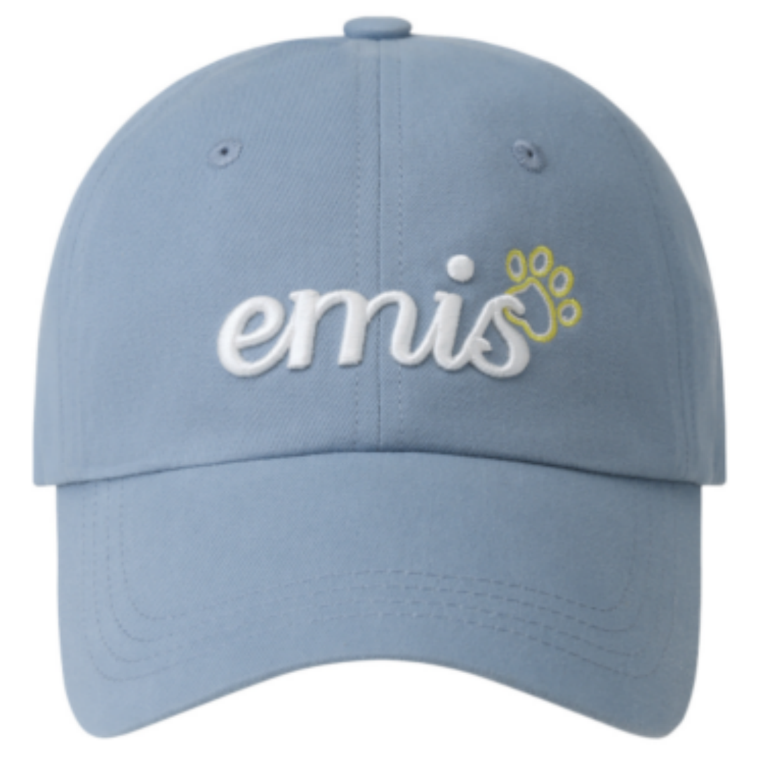 HKCG0723-016 LETTERING LOGO BALL CAP-BLUE (A16)