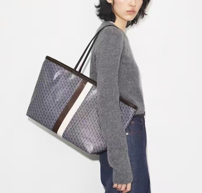 【預購】Tory Burch H072321 The Racer 大容量托特袋 (深藍印花)