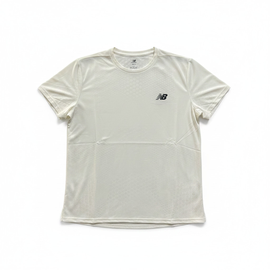 NEW BALANCE 短T NB 米白 透氣 運動 短袖 上衣 女 WT6280DTAGA