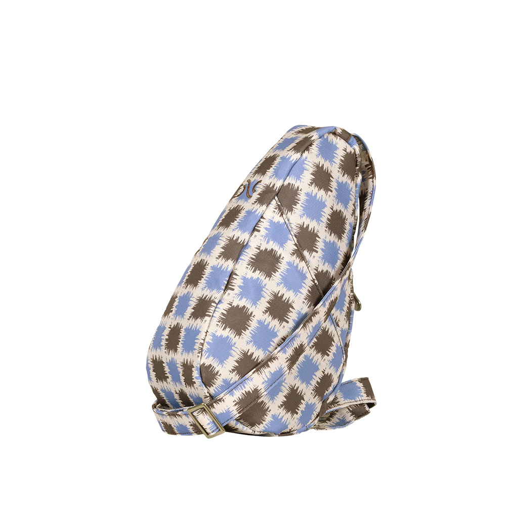 印花系列 RECYCLED PRINT SLING 斜背包-藍彩光格