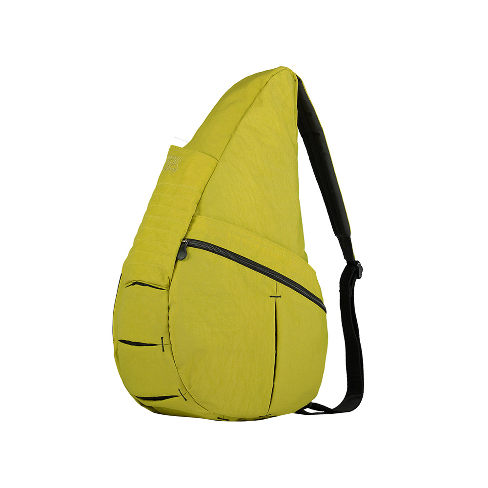 基本款 TEXTURED NYLON BIG BAG 斜背包-萊姆黃