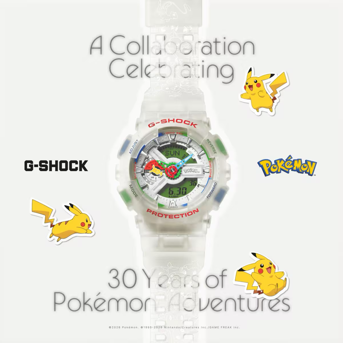 CASIO x POKÉMON 30周年紀念 G-SHOCK GA-110 寶可夢 聯名款 手錶 卡西歐