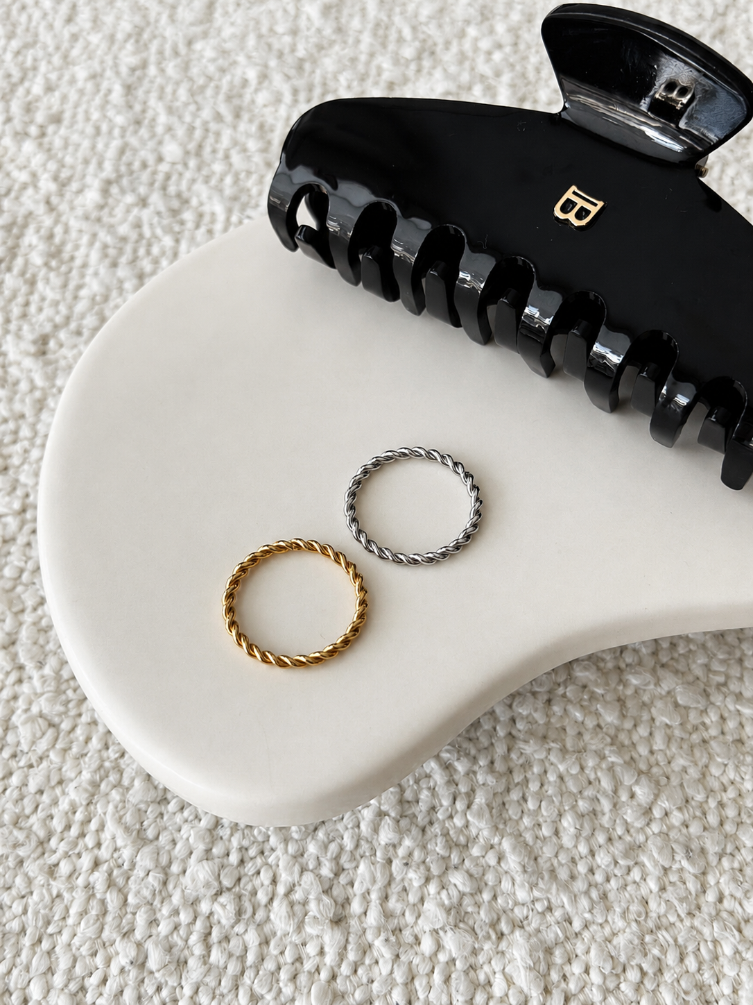 SS twist thin ring