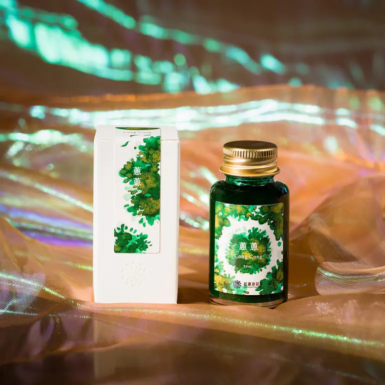 蔥蔥 光之詩系列 閃粉墨水 沾水筆墨水 30ml｜藍濃道具屋 臺灣