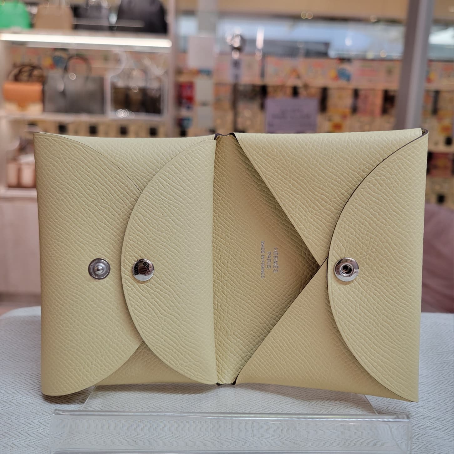 HERMES calvi duo Y1 Vanille EPSOM