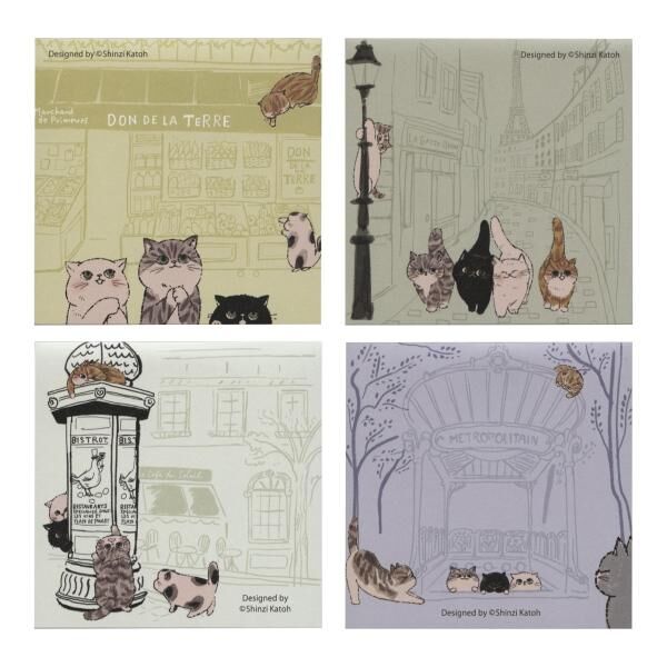 Shinzi Katoh｜My dear cats Paris 便簽本