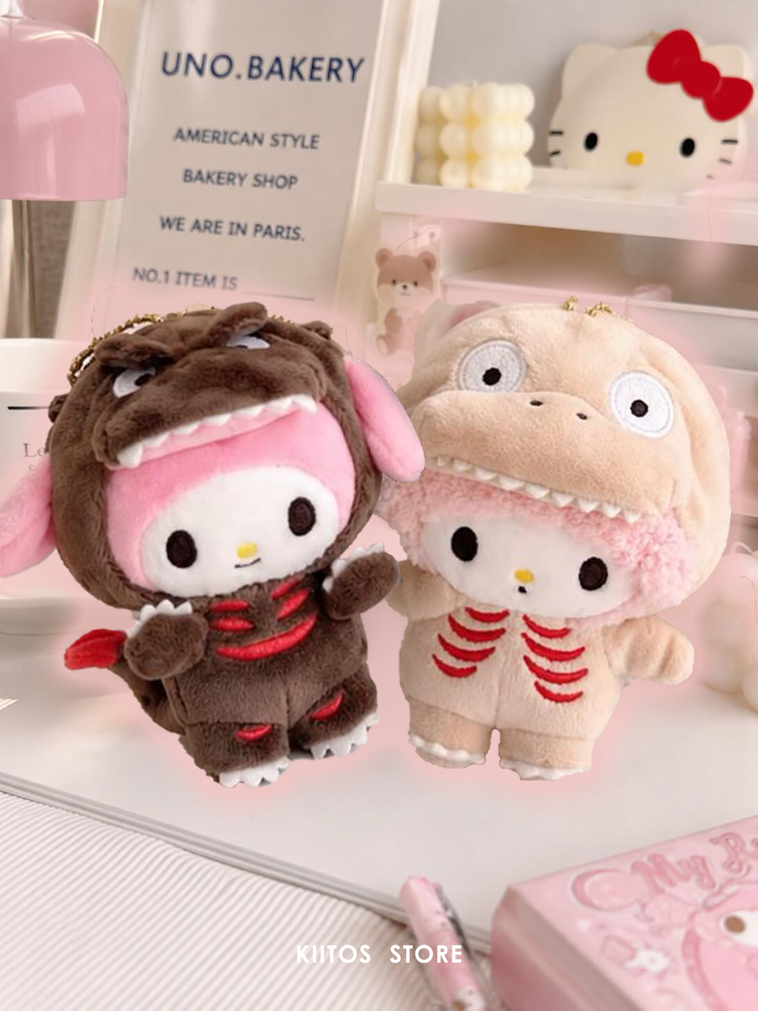 【預購】日本 哥吉拉 GODZILLA ・SANRIO CHARACTERS 三麗鷗 聯名款 娃娃 吊飾