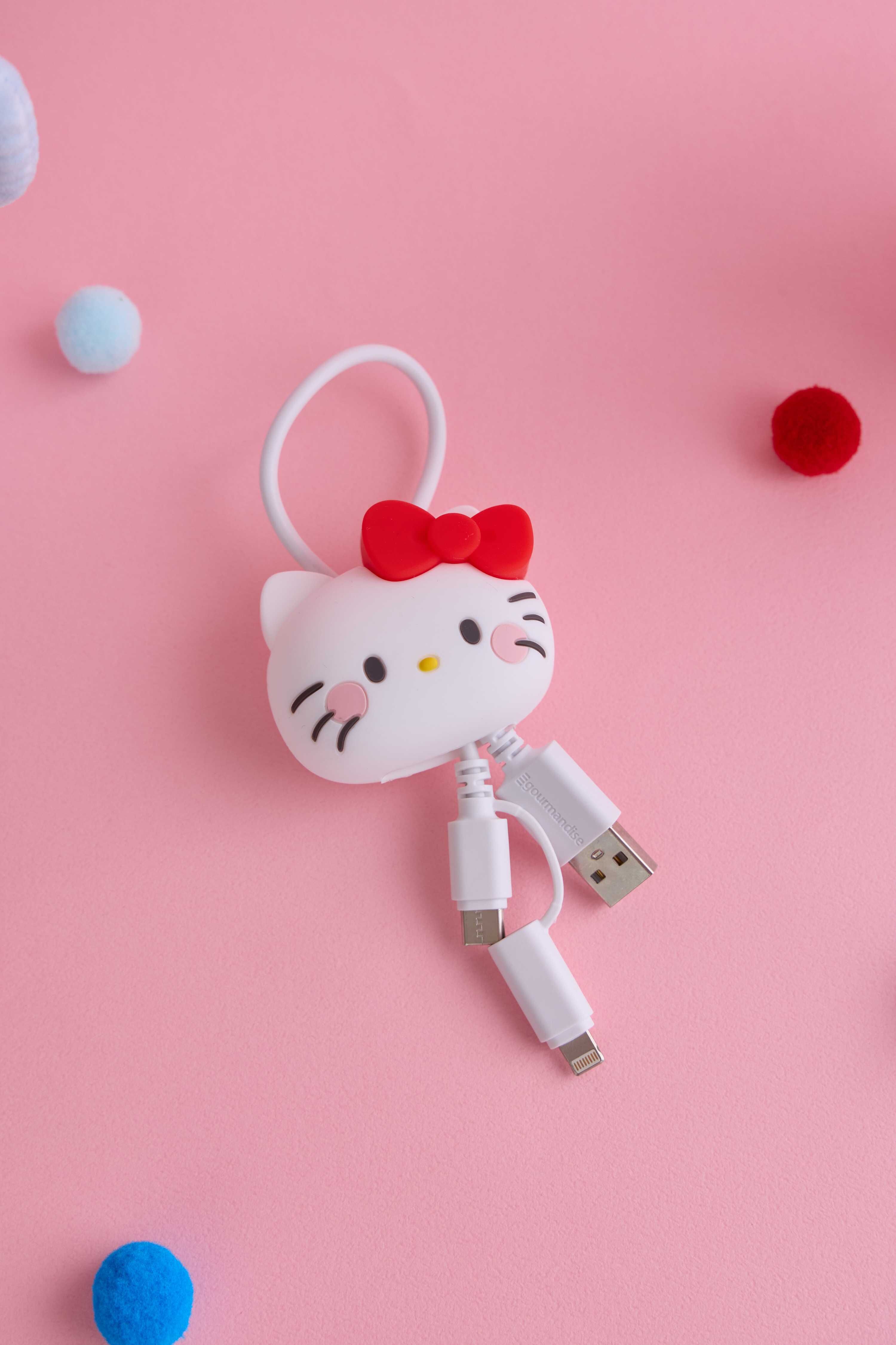 Gourmandise 三麗鷗 3D造型二合一充電線 日本國內版 Hello Kitty