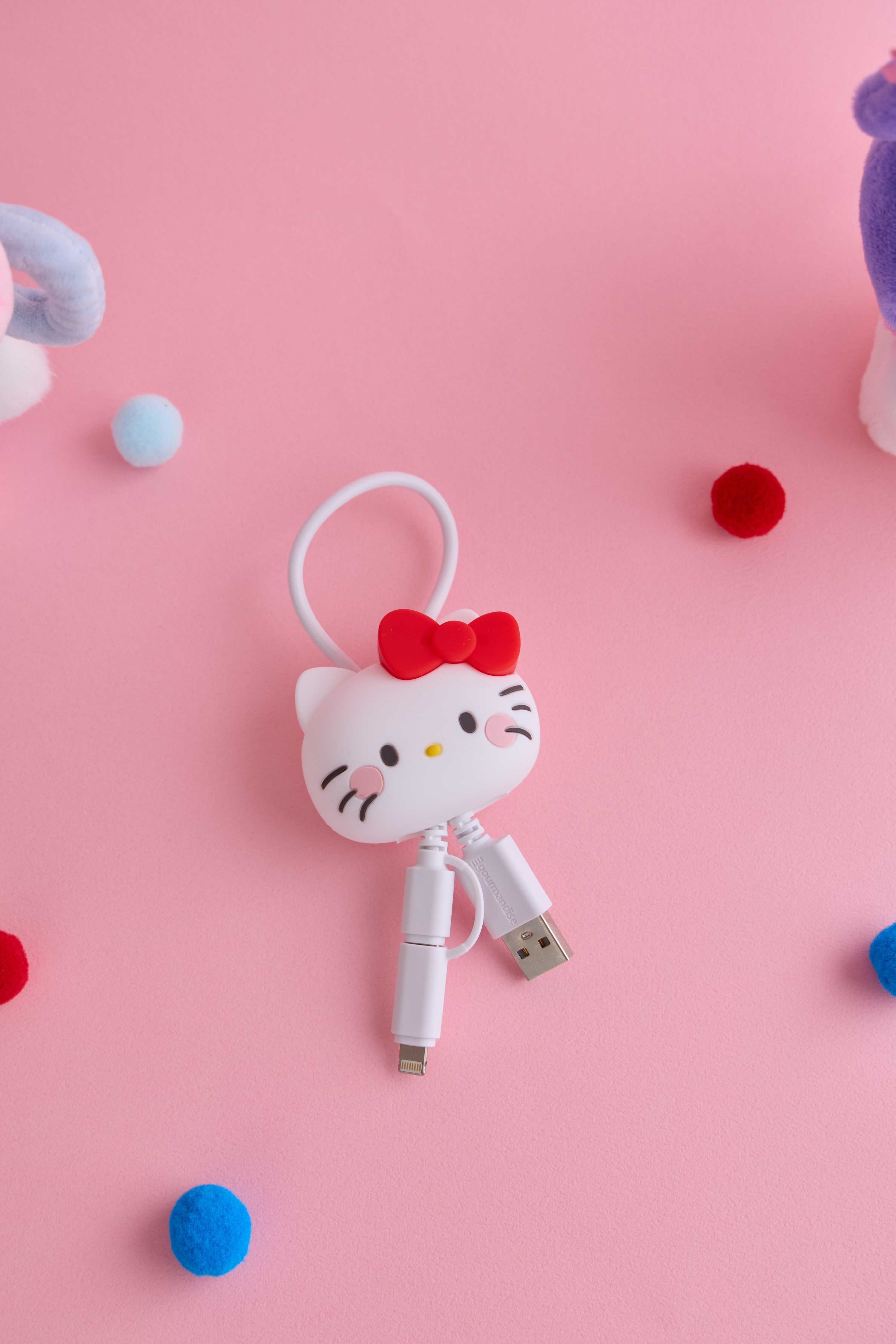 Gourmandise 三麗鷗 3D造型二合一充電線 日本國內版 Hello Kitty