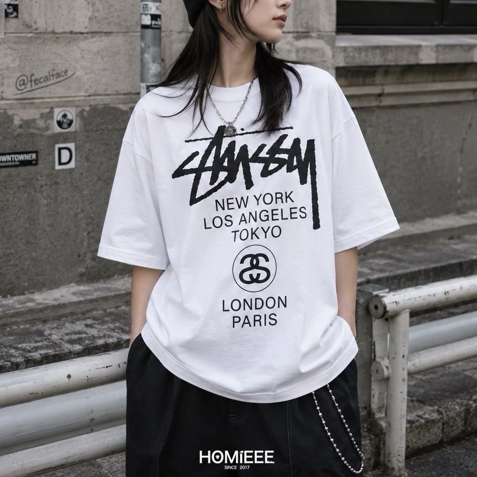 Stussy World Tour Tee 短袖 世界巡迴 黑白色