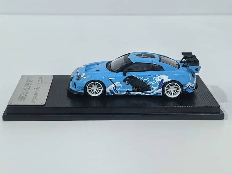 預訂:1/64 Model Collect  Nissan GT-R R35 Godzilla Blue (MCNR35G )