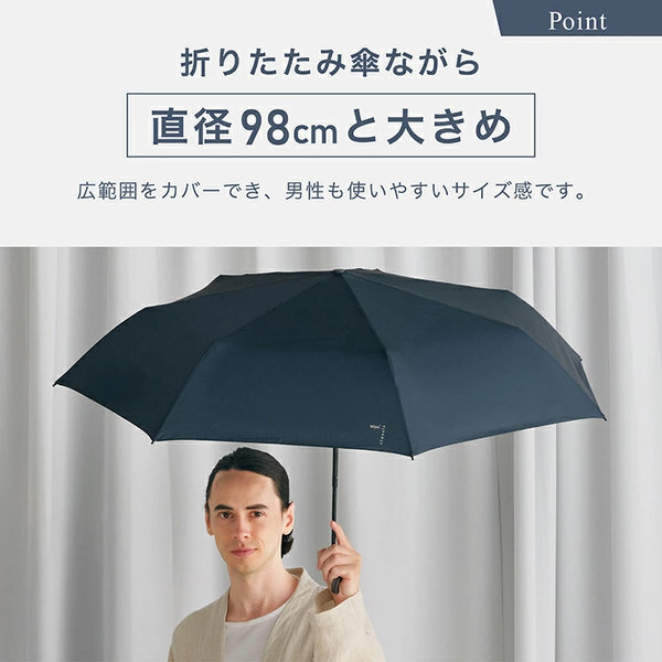 (O) Classic 經典商務摺疊傘 (深藍色) (240g) #WPP107 - WPC #2907UB
