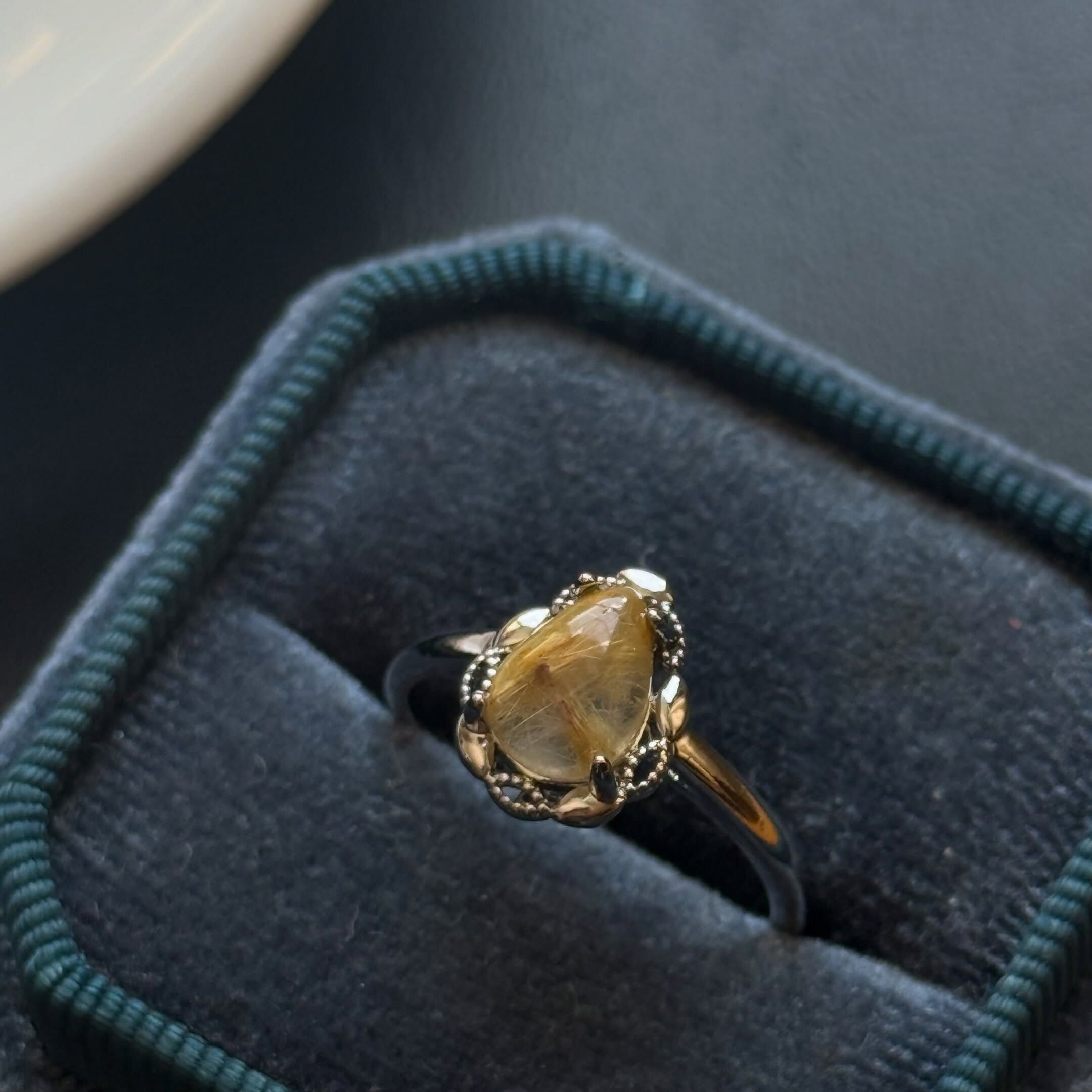 [原石] 鈦髮晶 水晶戒指