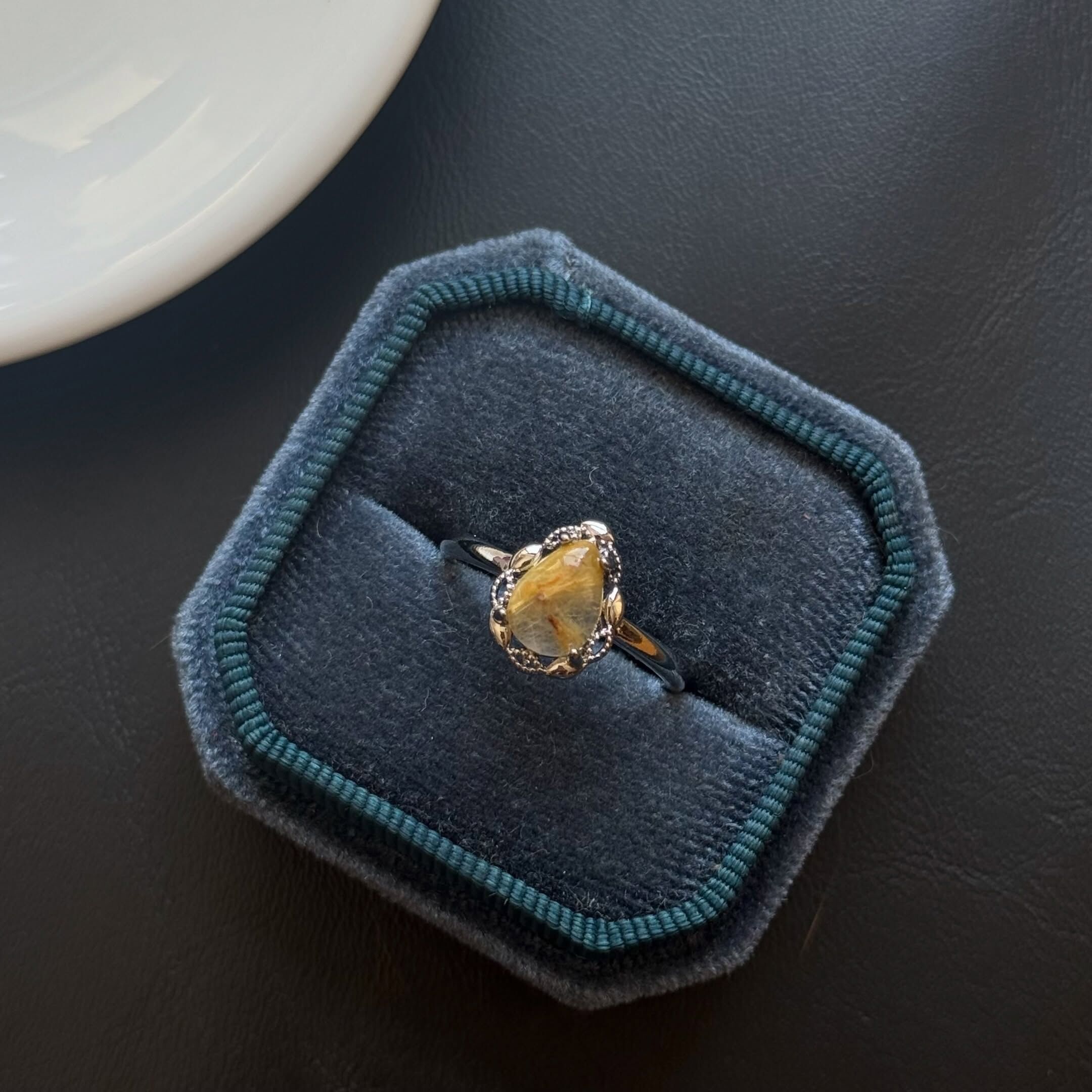 [原石] 鈦髮晶 水晶戒指