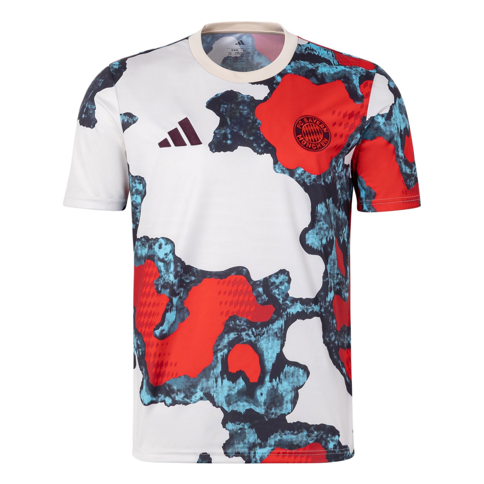 【代購】Adidas AEROREADY Bayern Munich FCB PRESHI Soccer Jersey Fan Edition Men's Red/Energy Red/Light Green/Linen Brown JE6776