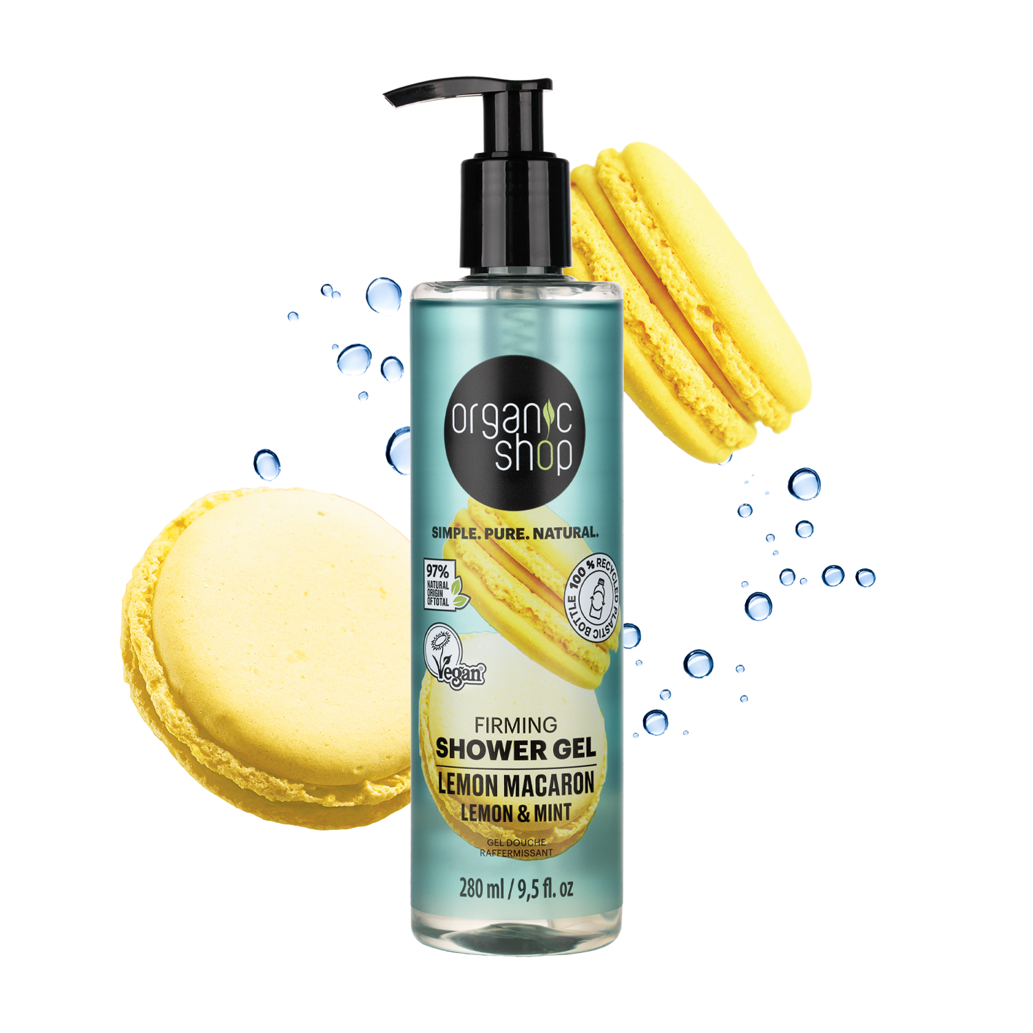 Organic Shop - Natural Vegan Fruit-Based Shower Gel Series (Brightening & Revitalizing)