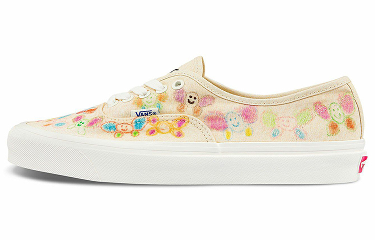 【代購】Vans x Sandy Liang Authentic 44 DX 44 DX Canvas Abrasion Resistant Lightweight Low top Skateboard Shoes Unisex Ecru VN0A5KX4AXH