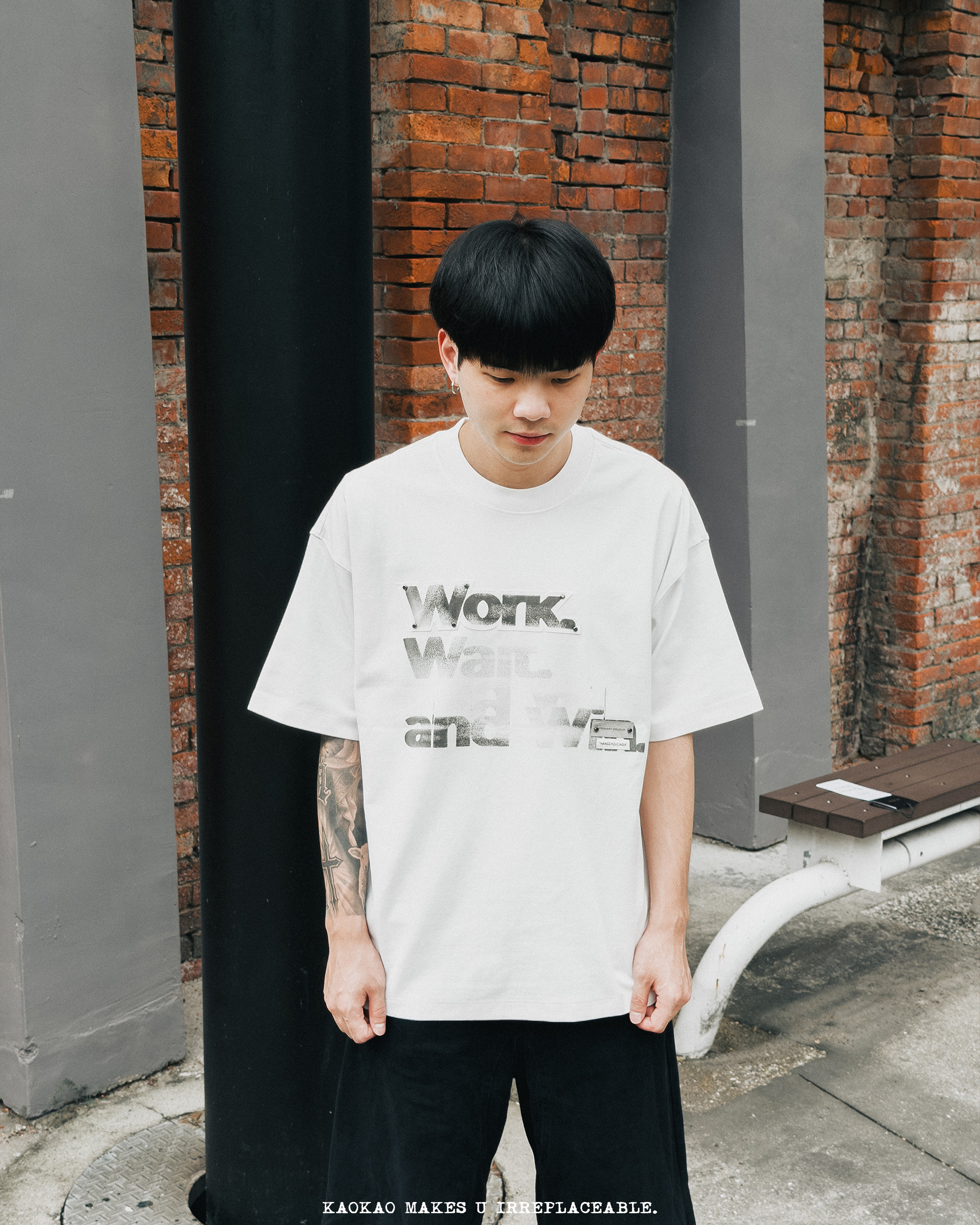 JIAMENG work wait win 印花 LOGO 短踢