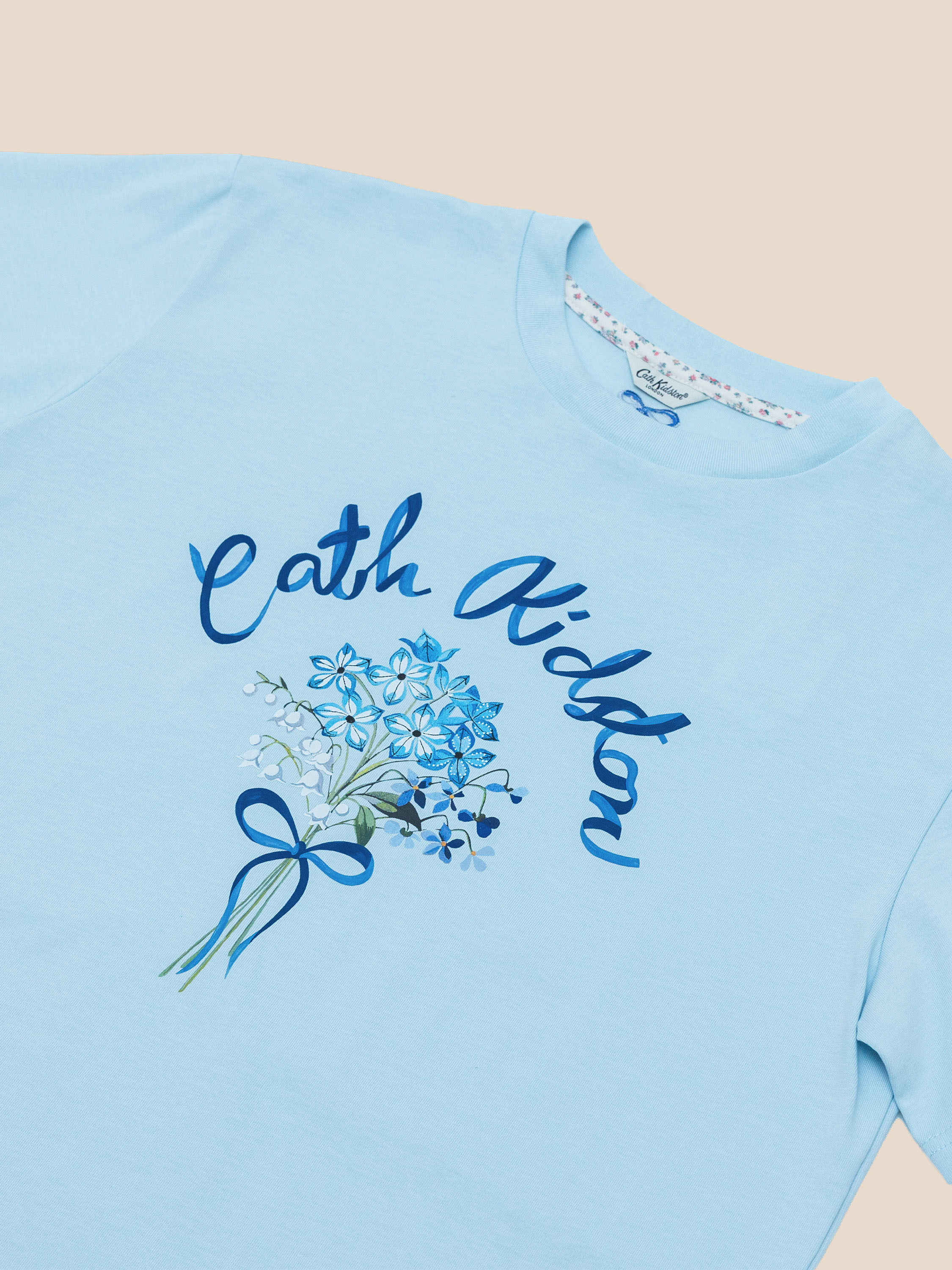 Flower Bunch 寬版 T-shirt (淡藍色)