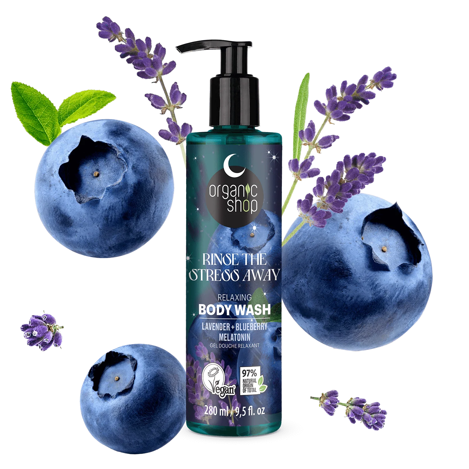 Organic Shop - Natural Vegan Fruit-Based Shower Gel Series (Stress Relief & Sleep Induction)