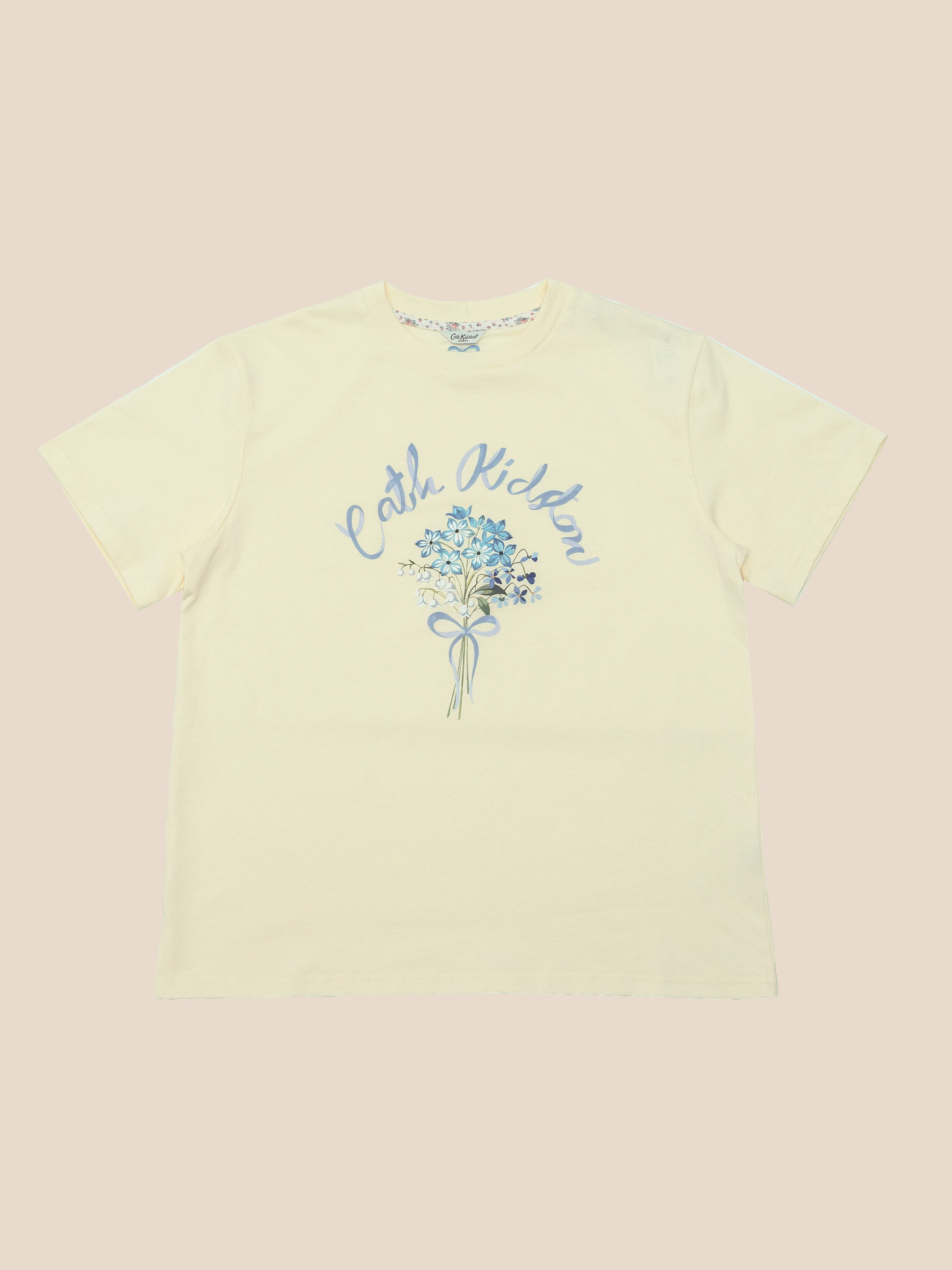 Flower Bunch 寬版 T-shirt (淡黃色)
