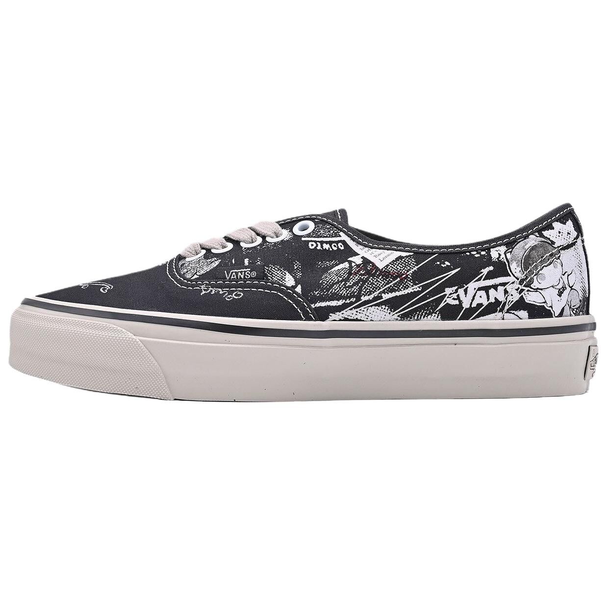 【代購】Vans x POP MART Authentic 44 Low top Skateboard Shoes Unisex Black White VN000EAK6BT