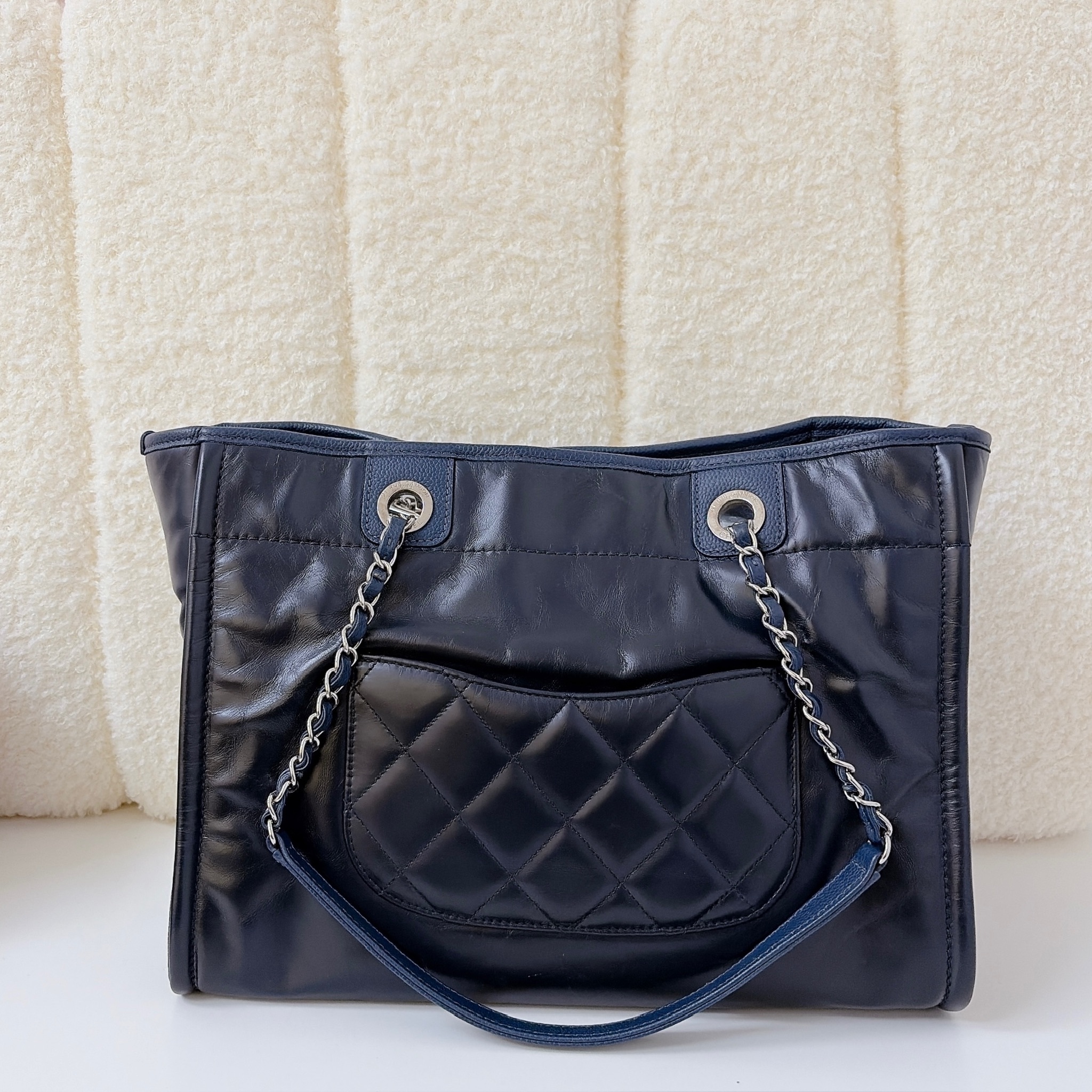CHANEL Deauville Tote Bag - Blue / SHW