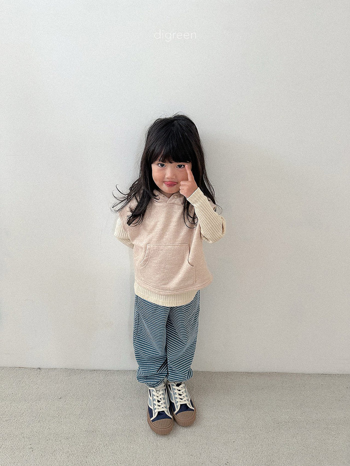 正韓秋Digreenkids 三色橫條紋運動褲